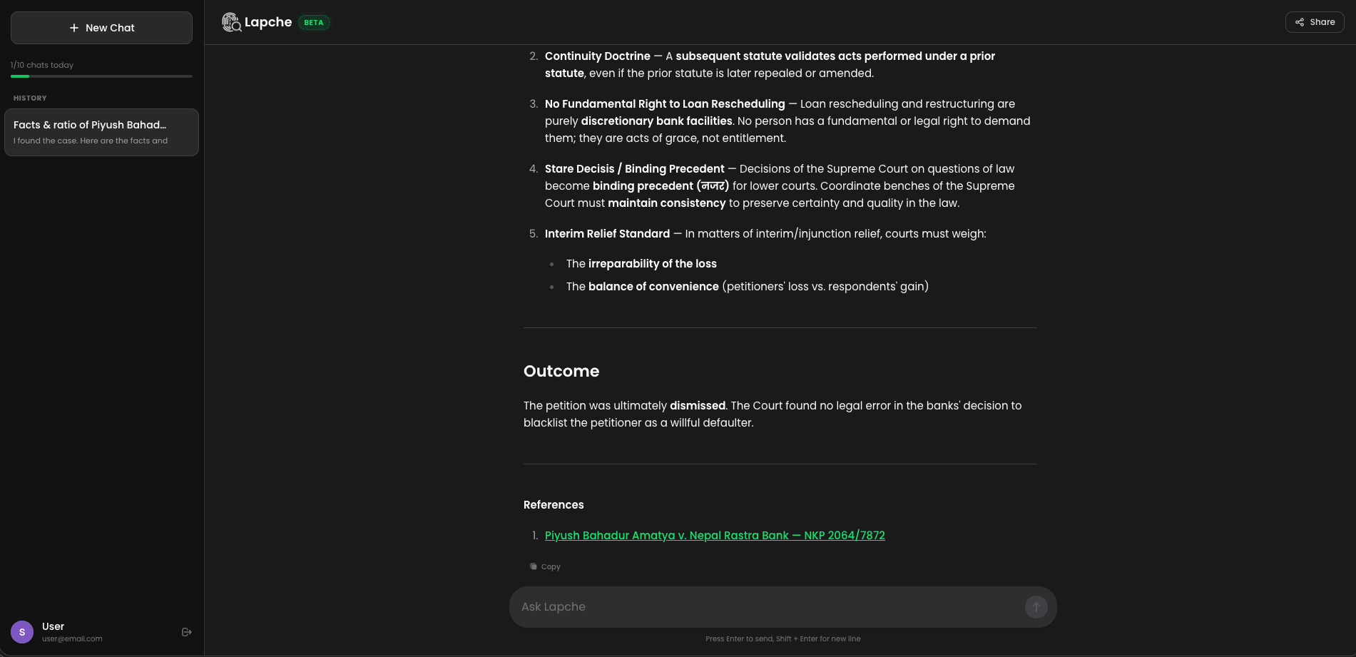 Lapche Continuous Chat